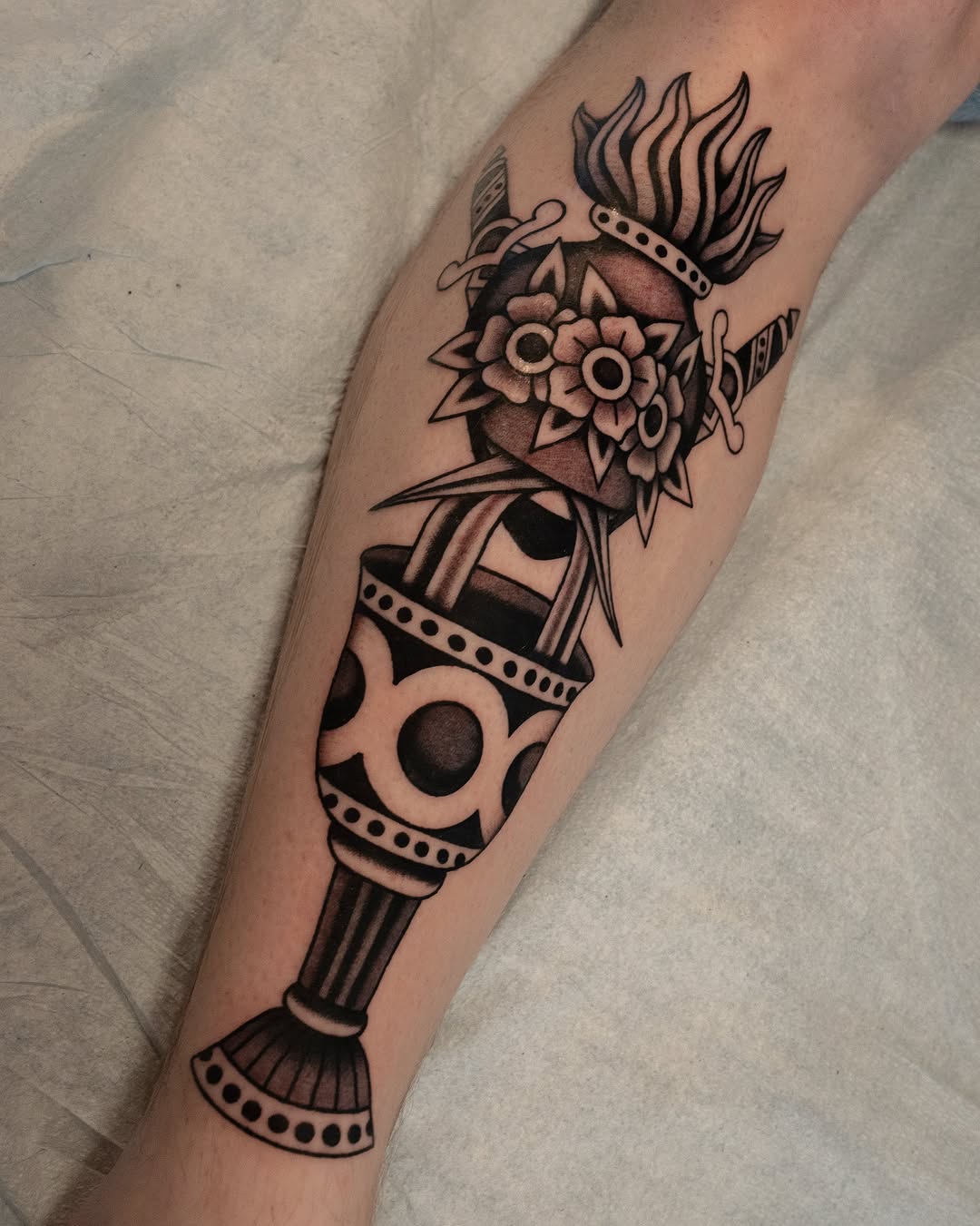 Tattoo by @adamjacksontattoos — black_and_grey