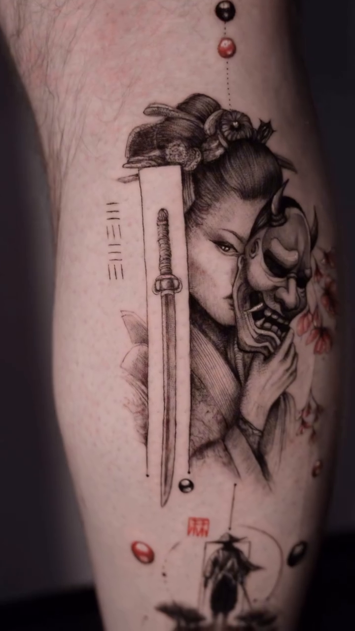 Tattoo by @lilithink — japanese_irezumi, black_and_grey
