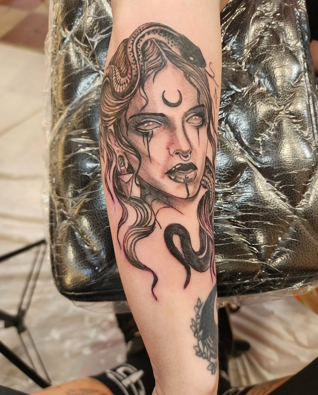 Tattoo by @j.garcia_tattooz — dark_realism, black_and_grey