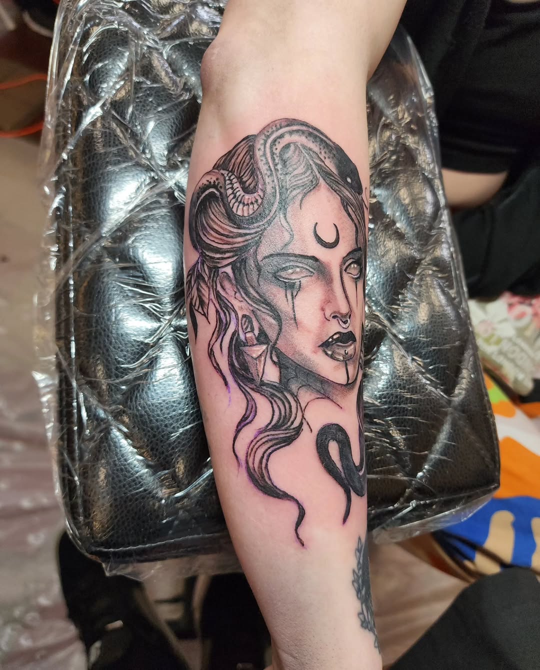 Tattoo by @j.garcia_tattooz — dark_realism, black_and_grey