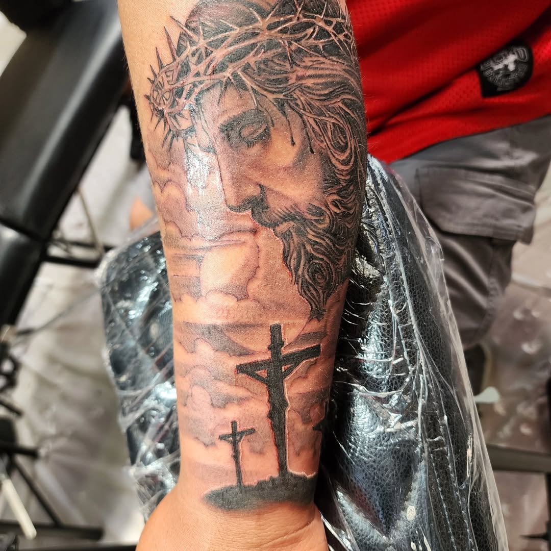 Tattoo by @j.garcia_tattooz — realism, black_and_grey