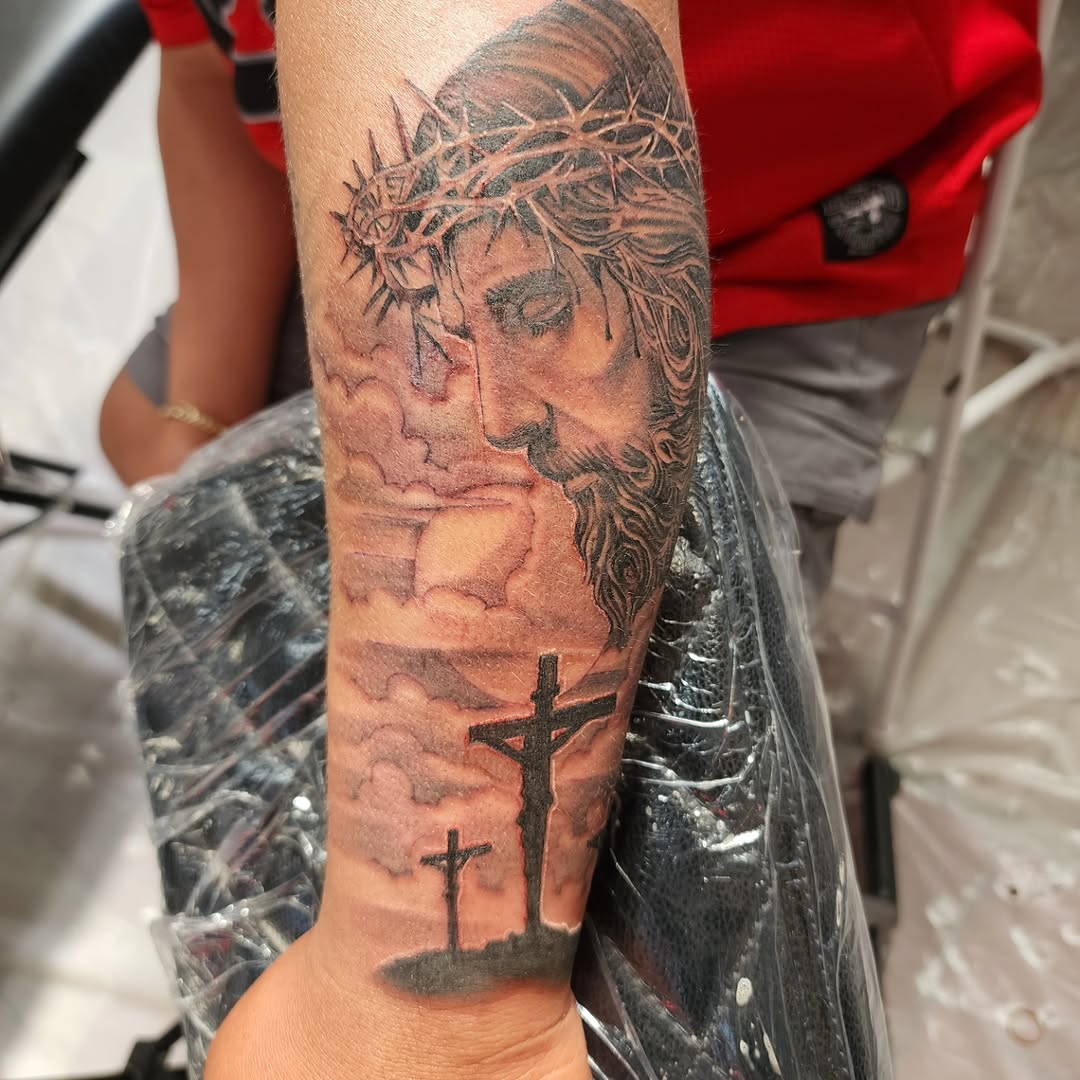 Tattoo by @j.garcia_tattooz — realism, black_and_grey