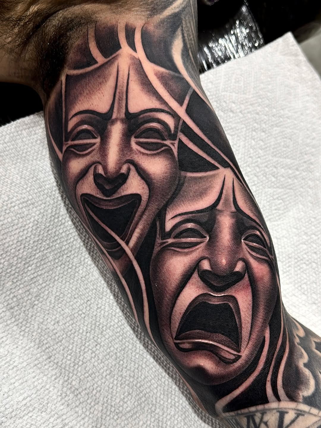 Tattoo by @eksoe_ — realism, black_and_grey