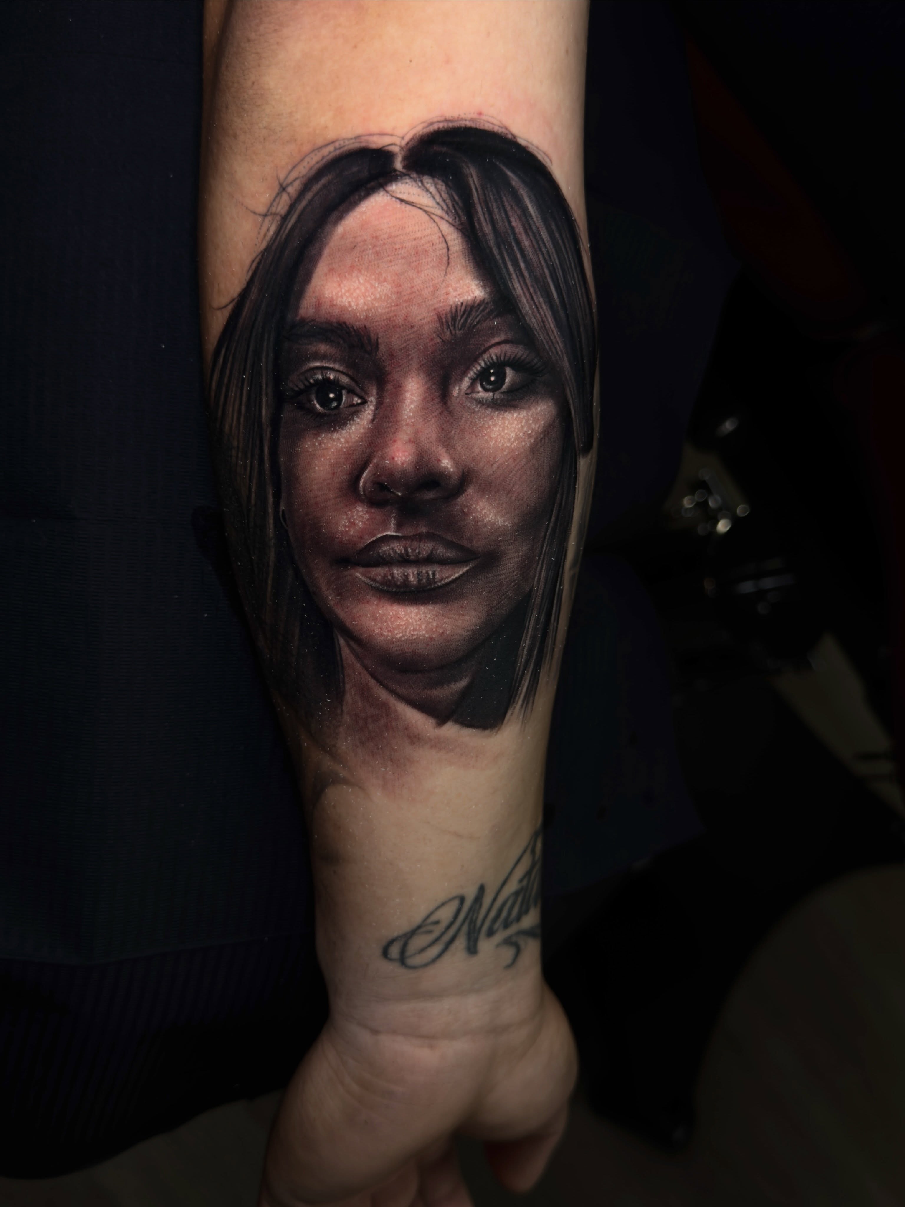 Portrait realism tattoo on the forearm by Dallas tattoo artist, Dallas, Texas