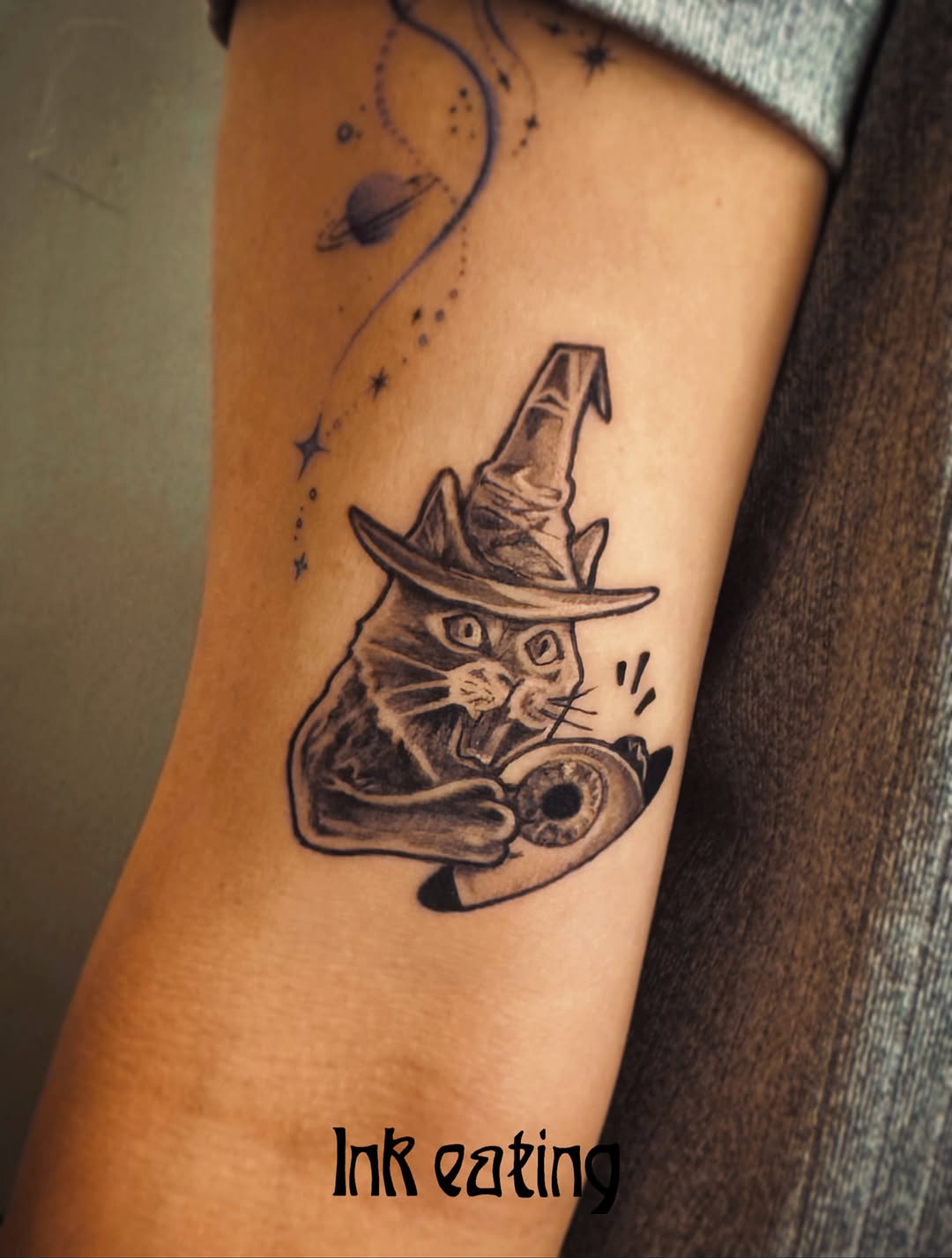 Tattoo by @ink_eating β black_and_grey, illustrative