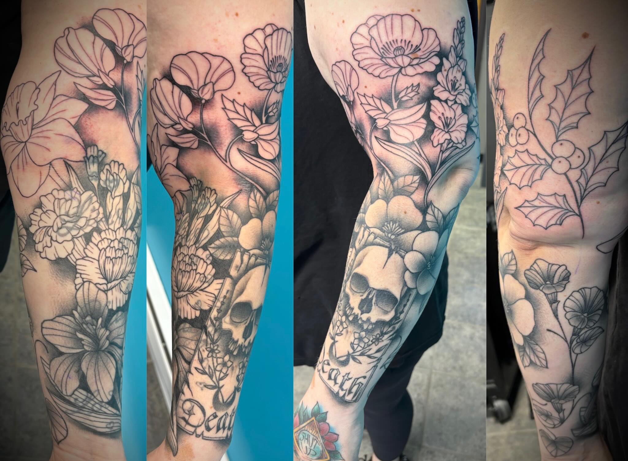Tattoo by @hardcorn77 — american_traditional, black_and_grey