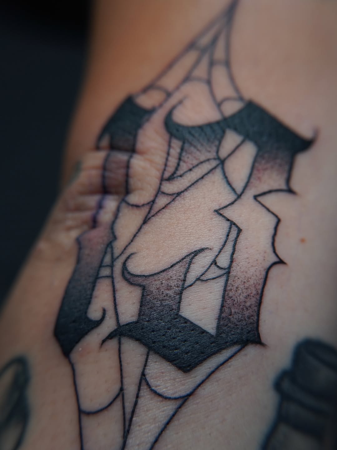 Tattoo by @no_caps_tattoo — lettering_script, black_and_grey