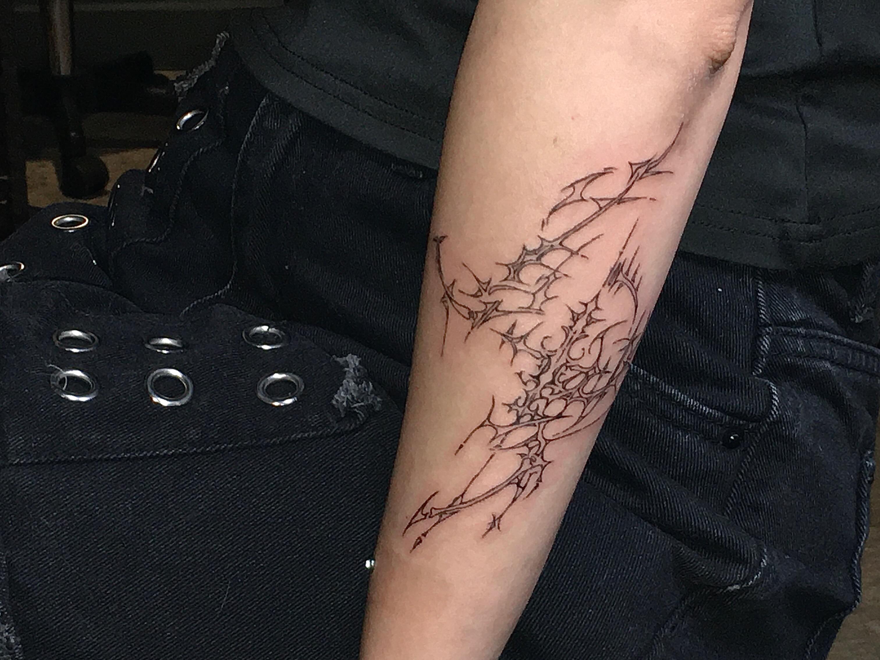 Tattoo by @nekult_tt — black_and_grey