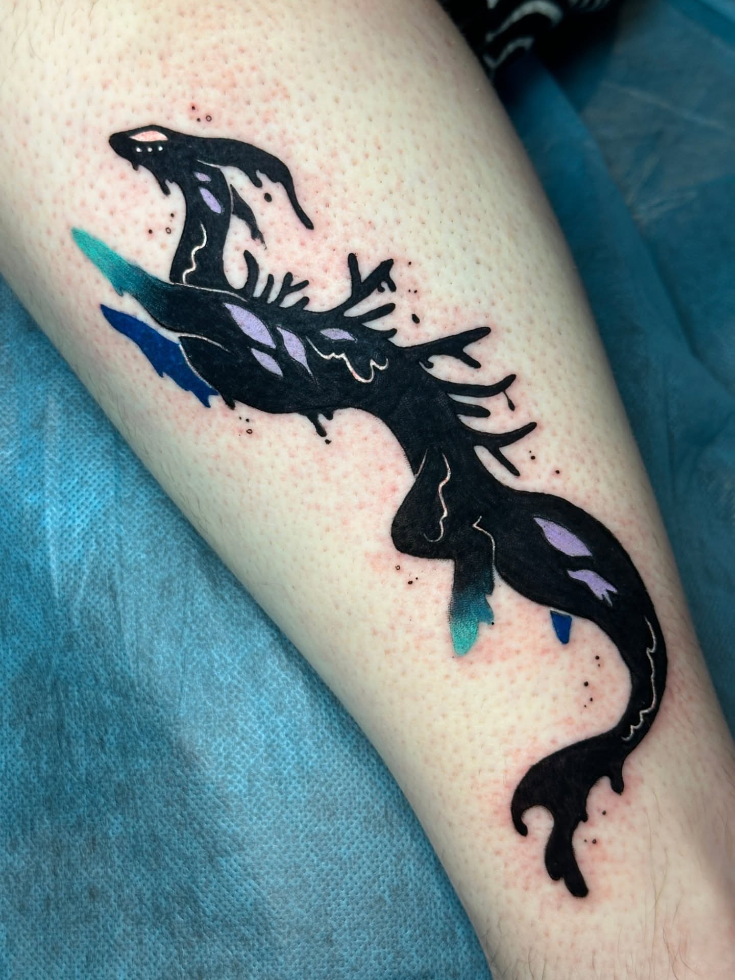 Tattoo by @sashawren_tattoos — dotwork