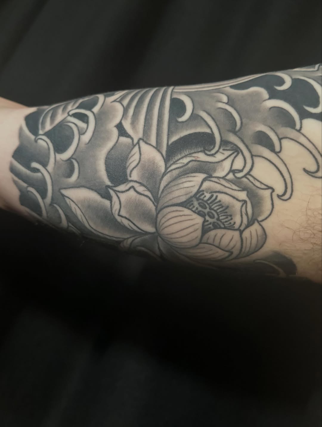 Tattoo by @haleymctattoos — japanese_irezumi, black_and_grey