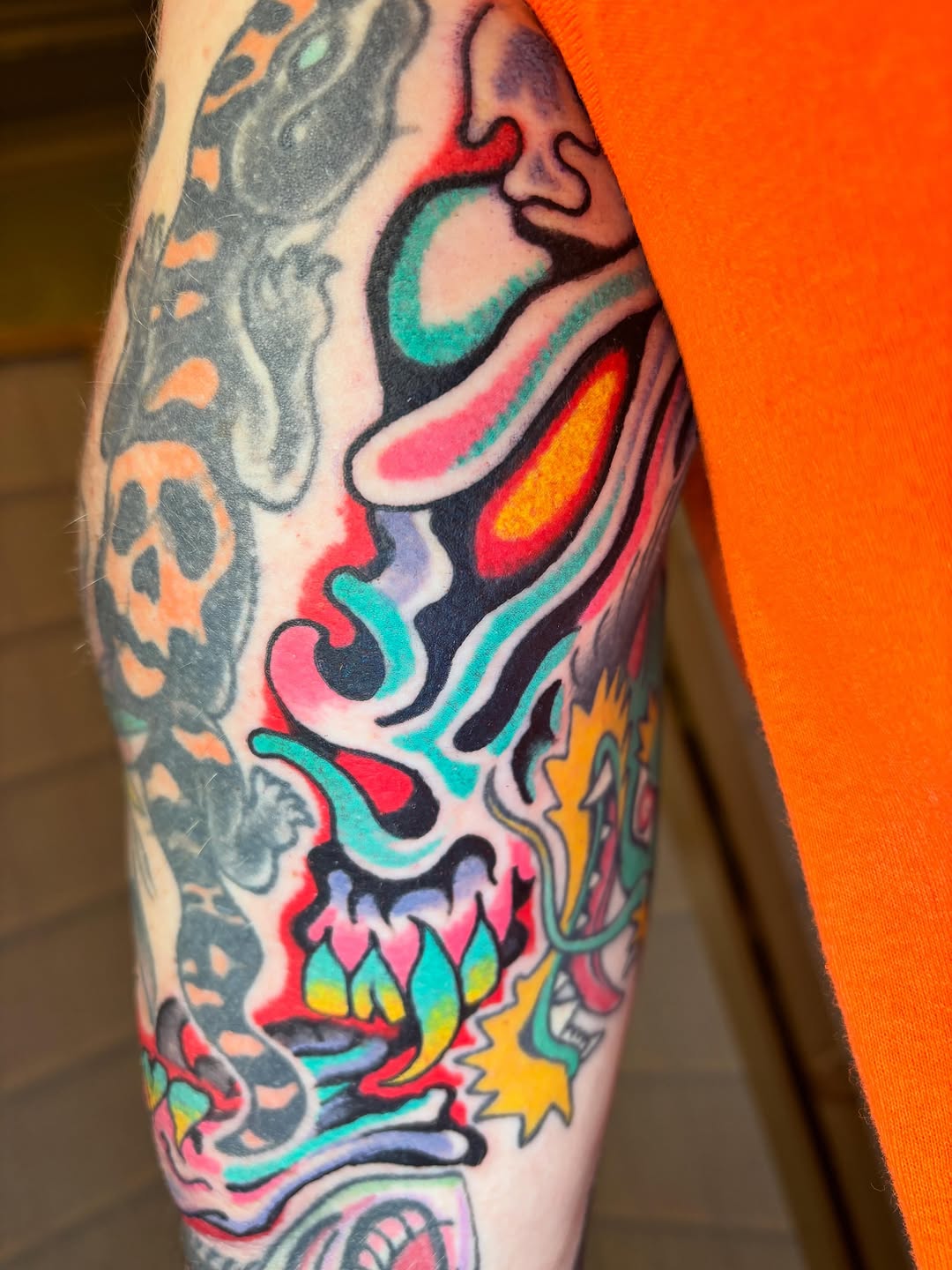 Tattoo by @eric.altonen โ new_school, trash_polka