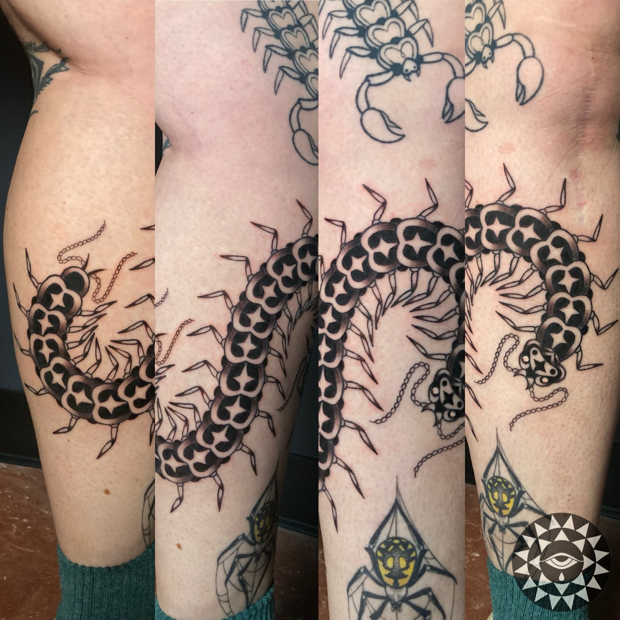 Tattoo by @chelsartistry — black_and_grey