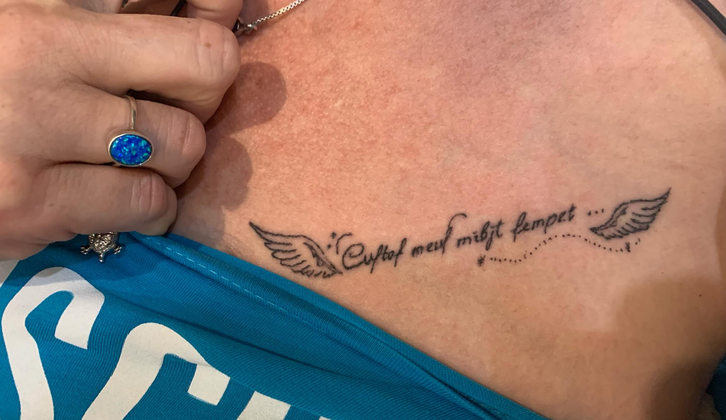 Tattoo by @_cats_and_tatts_ — lettering_script