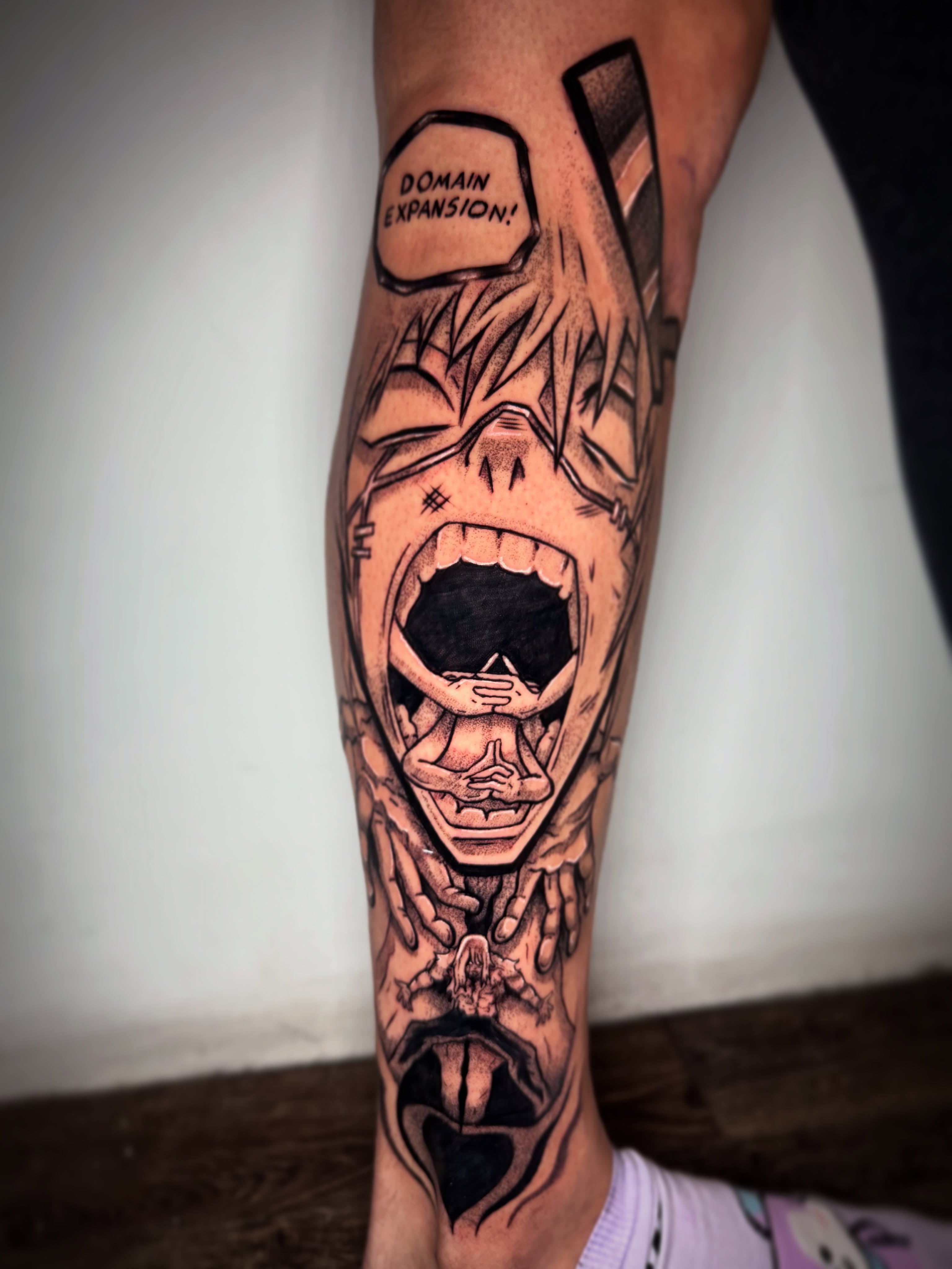 Scream realism tattoo on the forearm by Shushe ๐จ๐ด