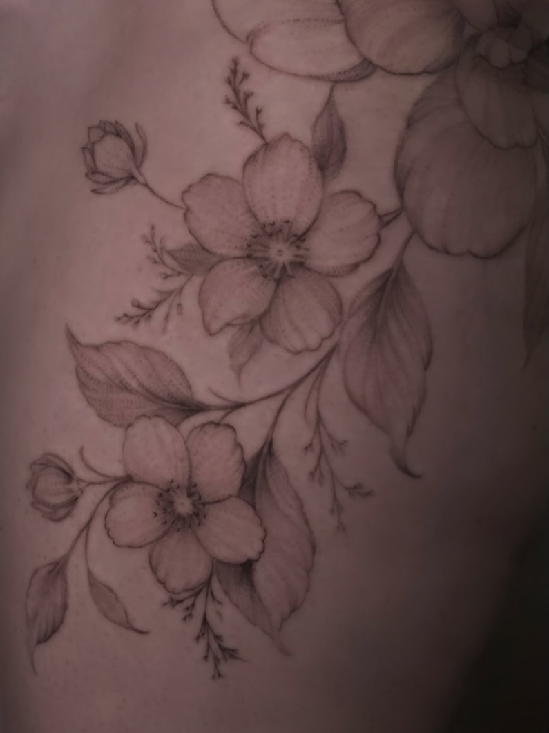 Tattoo by @artbyal777 — fine_line, black_and_grey