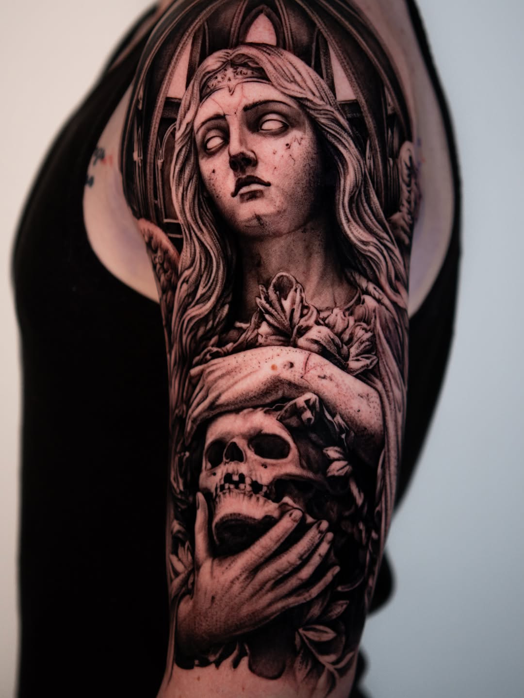 Tattoo by @dosantosink — realism, black_and_grey