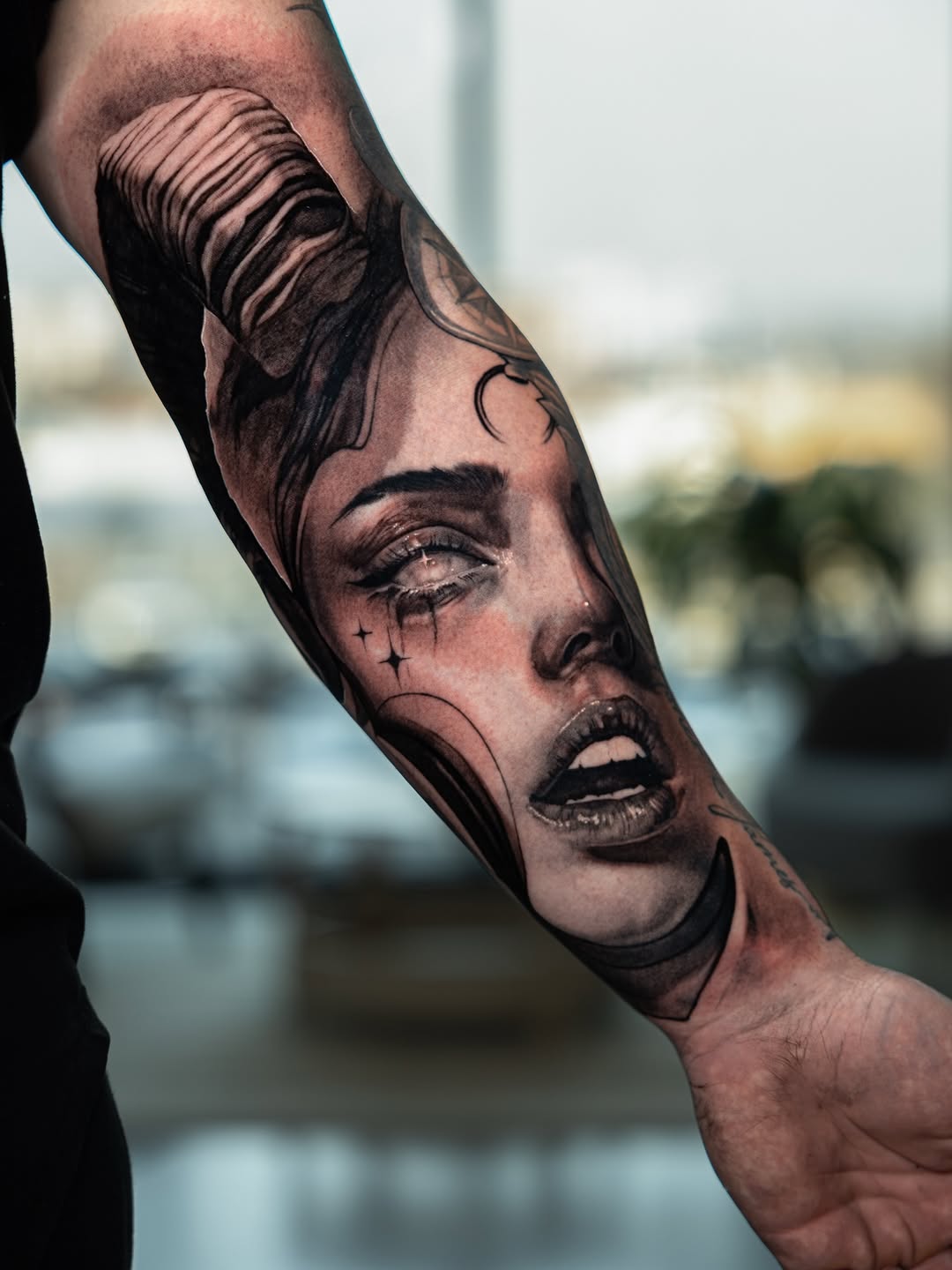 Tattoo by @a_ritova — black_and_grey, realism