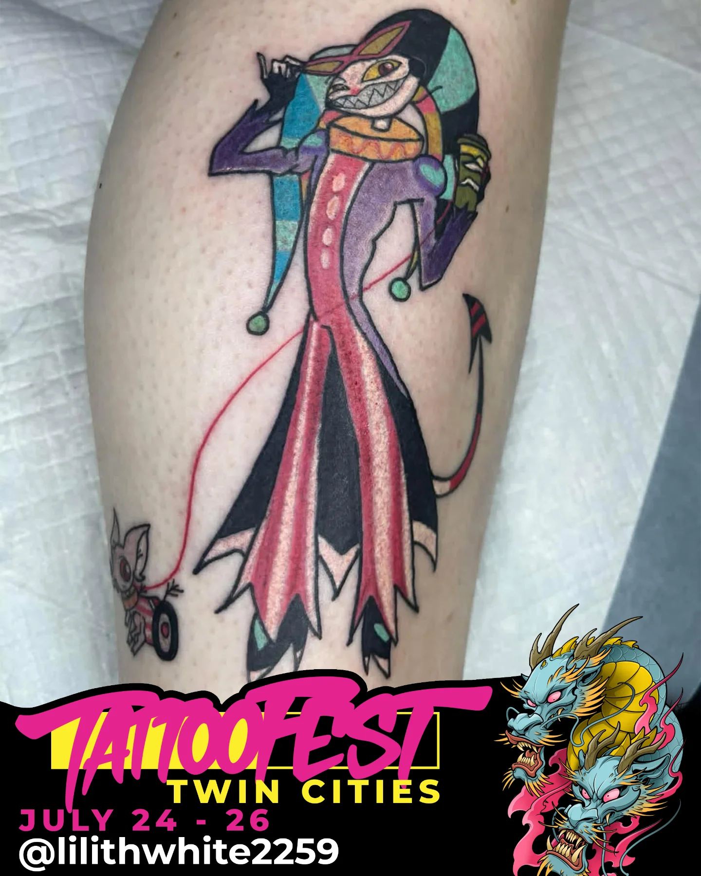 Tattoo by @lilithwhite2259 — anime