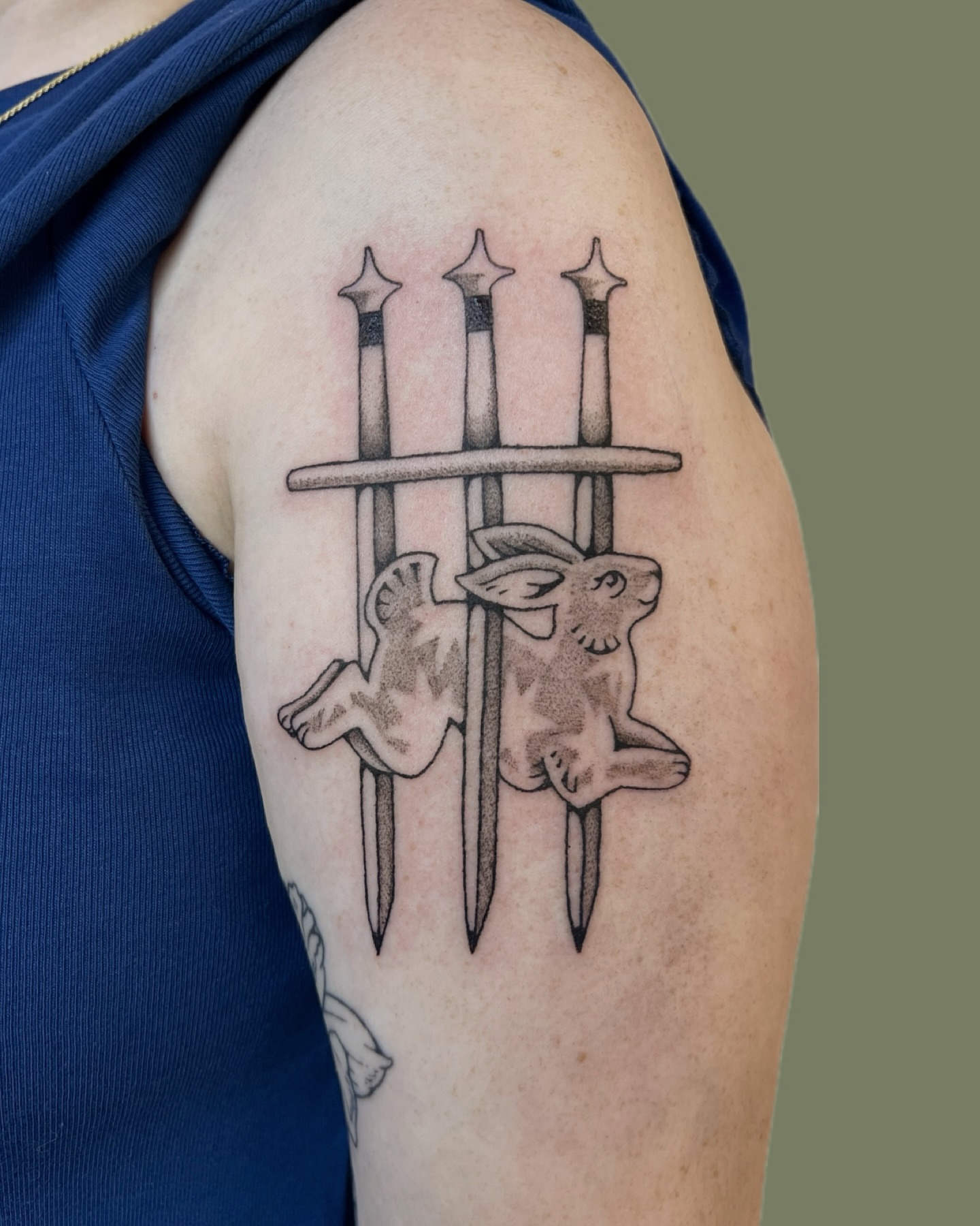 Tattoo by @rachelradiant — black_and_grey
