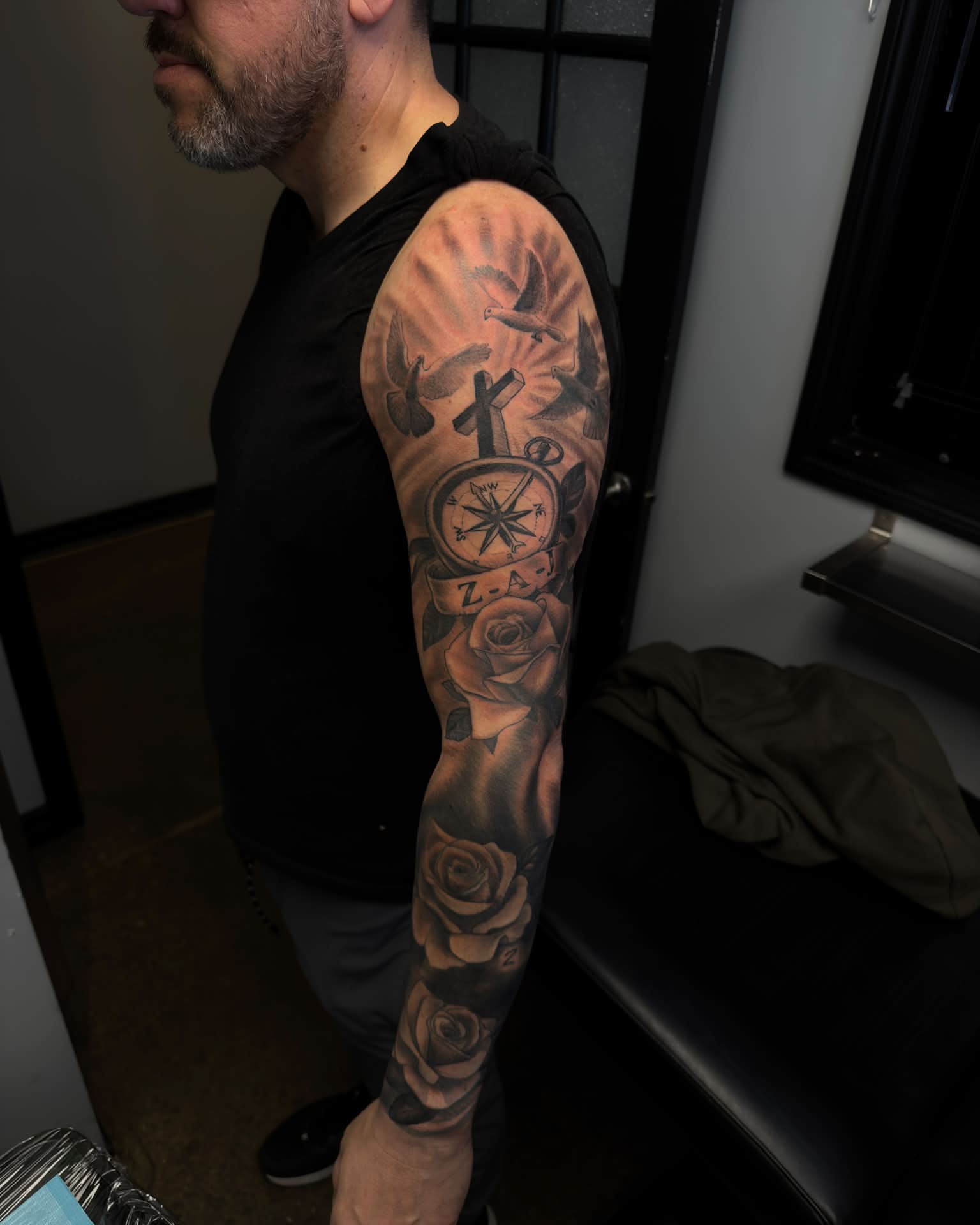 Tattoo by @jambootstattoos — black_and_grey, realism