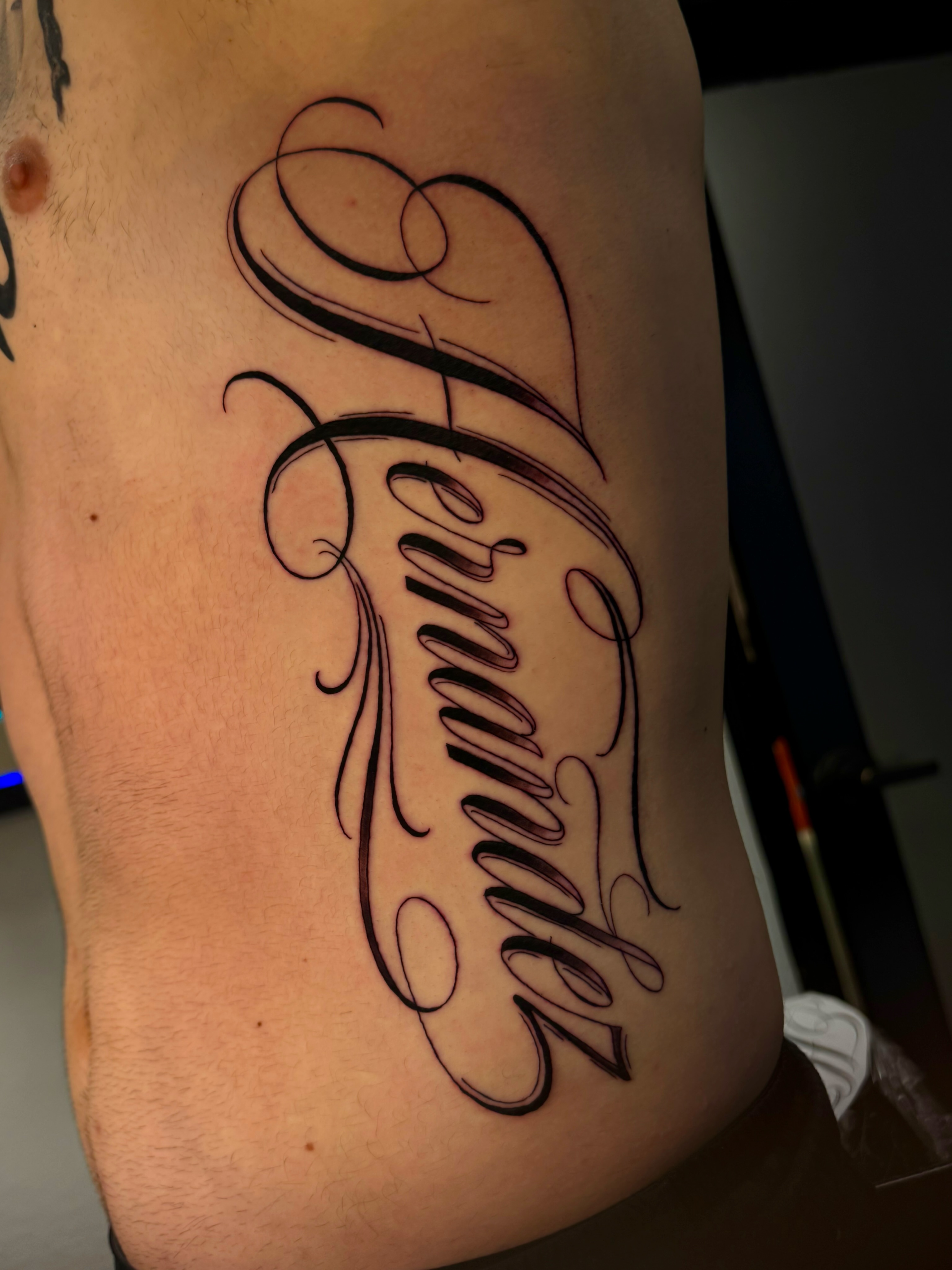 Tattoo by @fineline_lau — lettering_script
