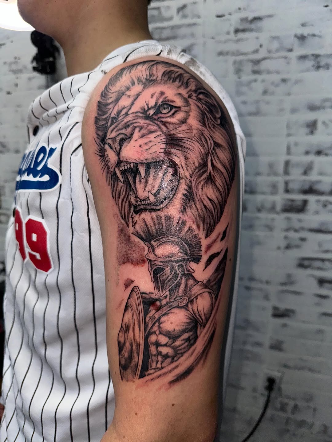 Tattoo by @bboyemo — realism, black_and_grey