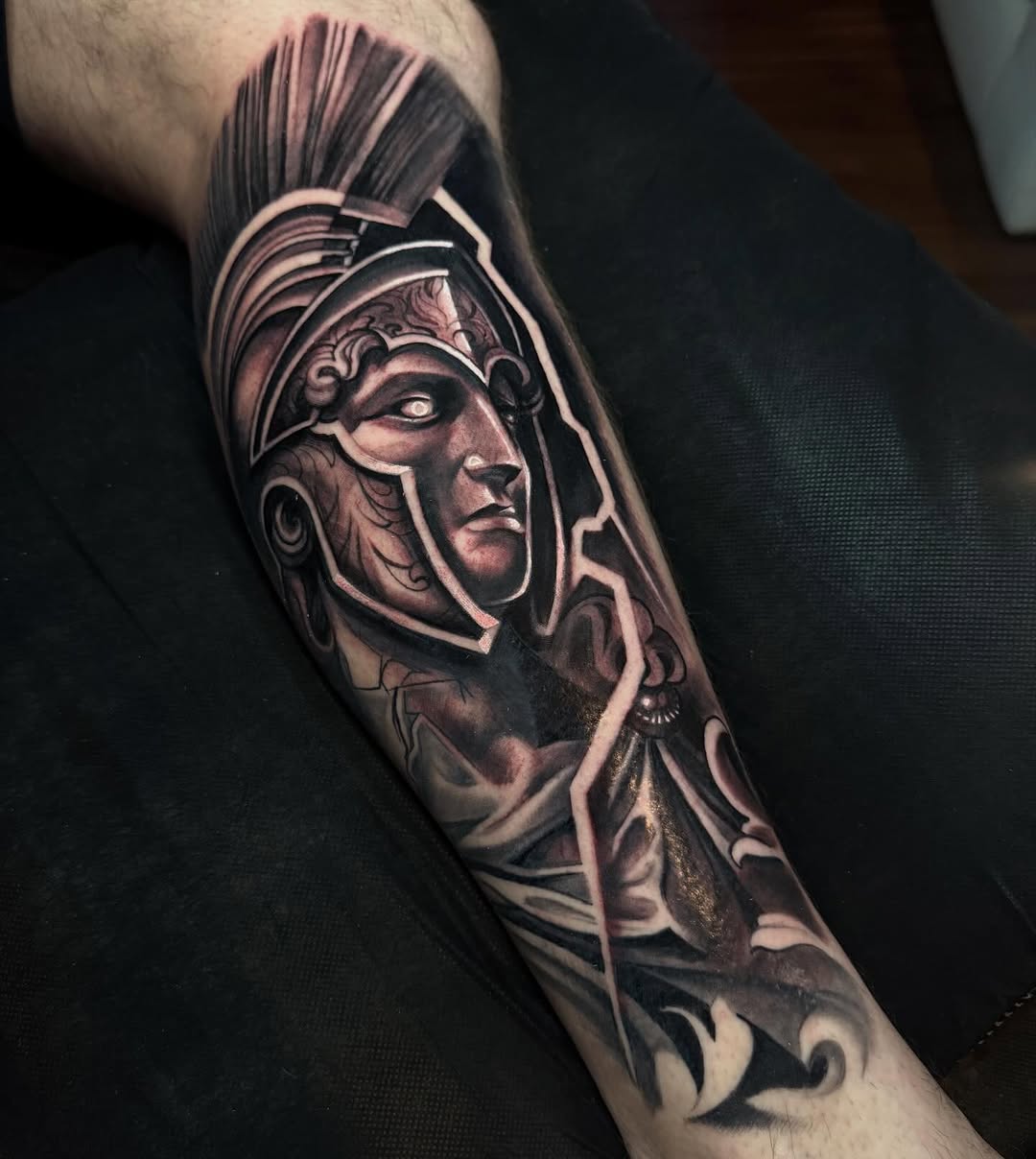 Tattoo by @coreyryantattoo — realism, black_and_grey