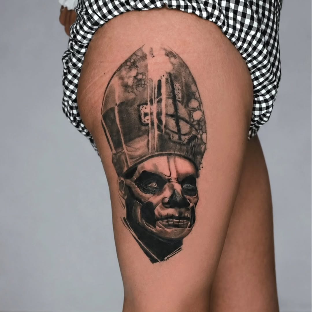 Tattoo by @ceso732 β realism, black_and_grey