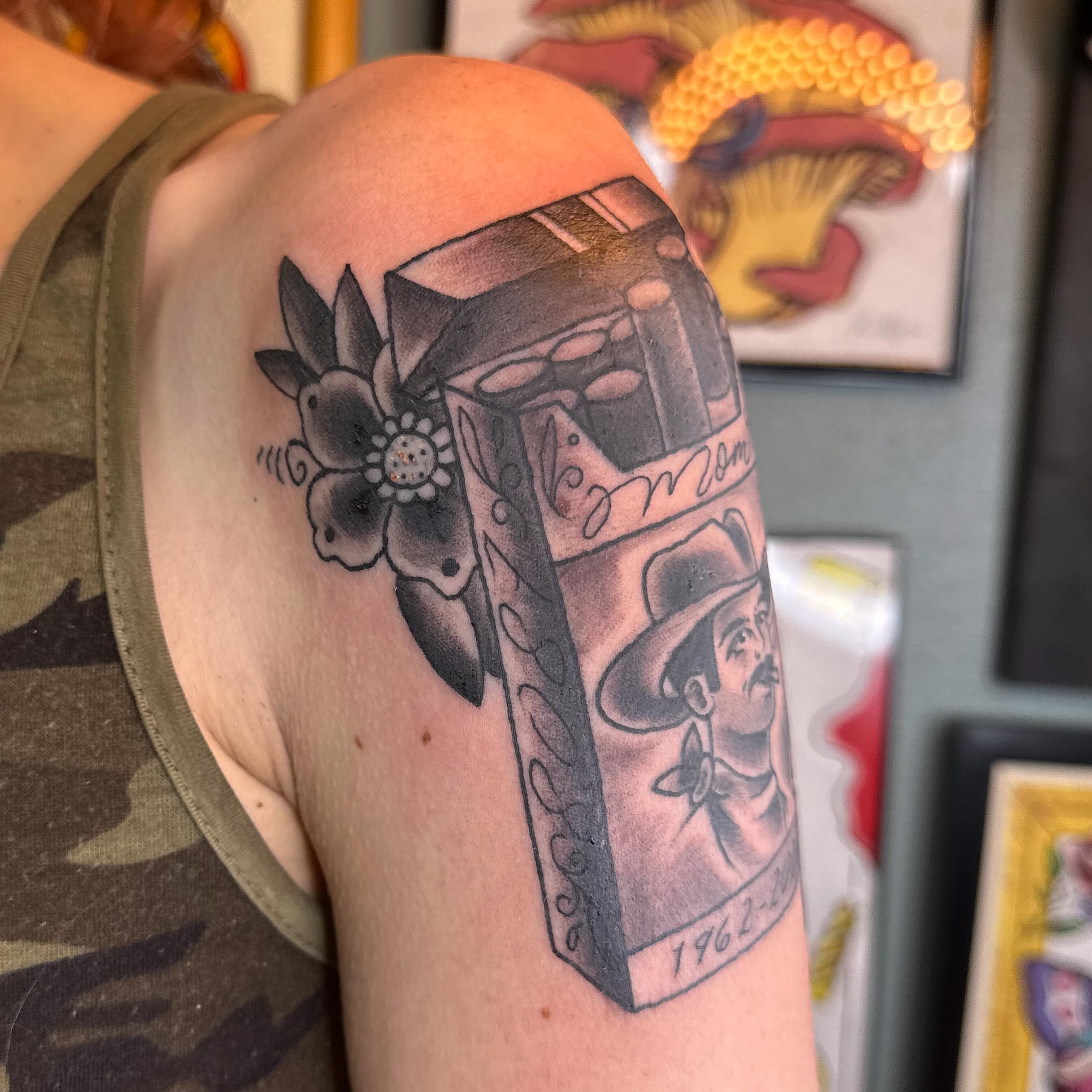 Tattoo by @soapytattoo — black_and_grey
