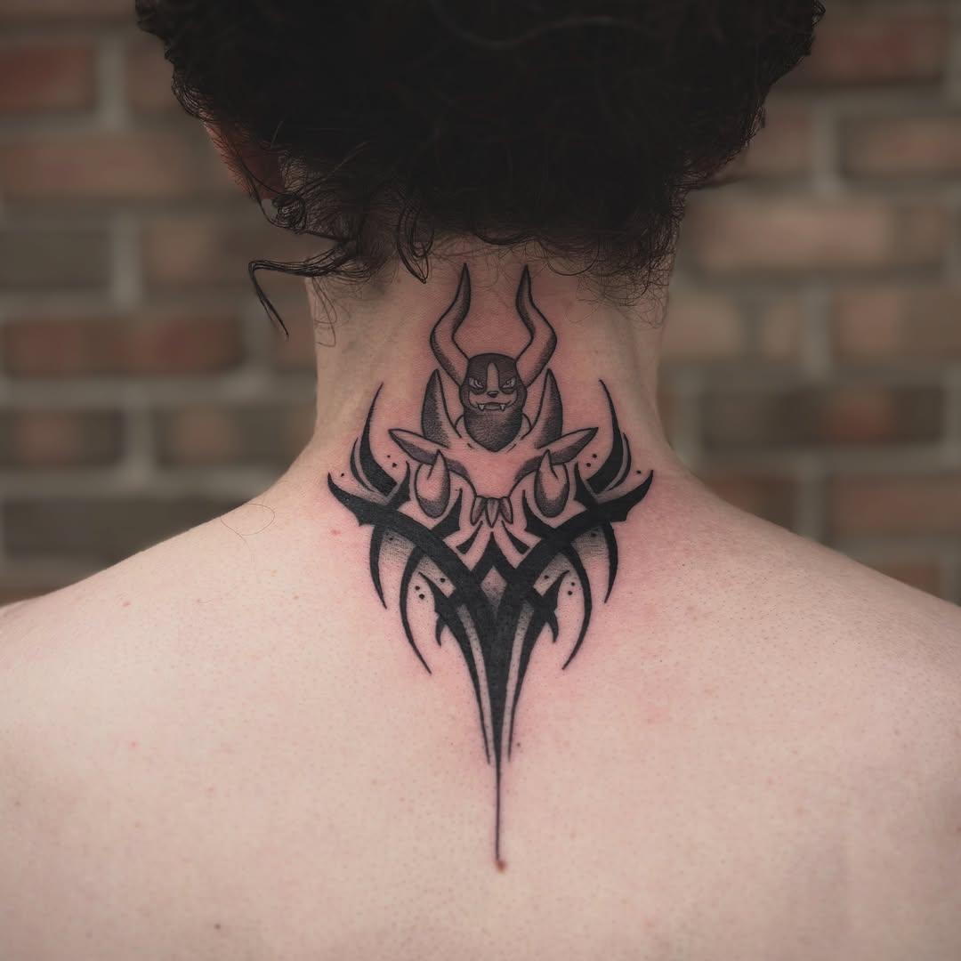 Tattoo by @ldempseytattoos — blackwork, tribal