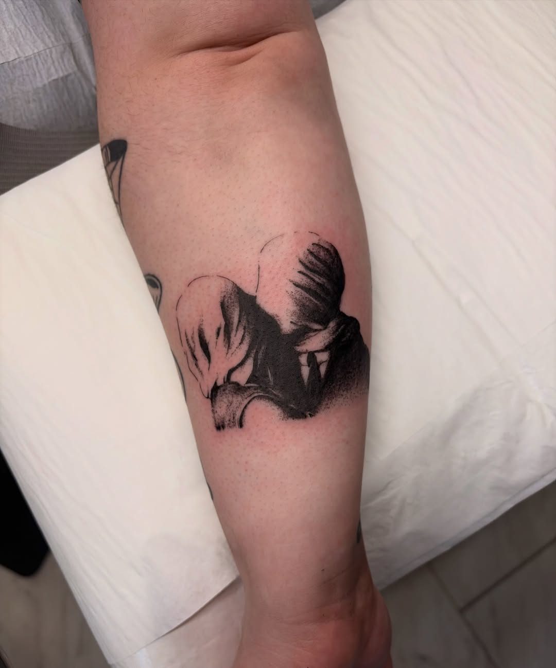 Tattoo by @neildoestattoos — dotwork, black_and_grey