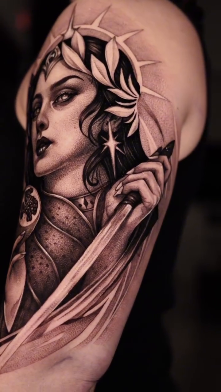 Tattoo by @vicmantattooartist — realism, black_and_grey