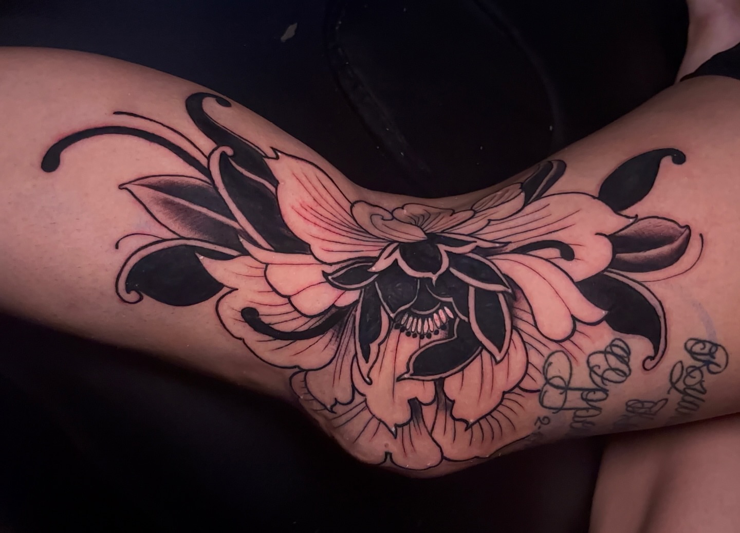 Tattoo by @therealtatbrat — american_traditional, black_and_grey