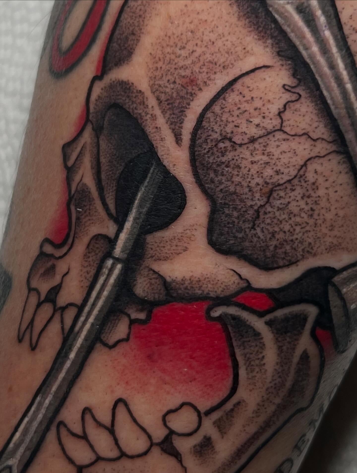 Tattoo by @katienowicki — american_traditional, dotwork
