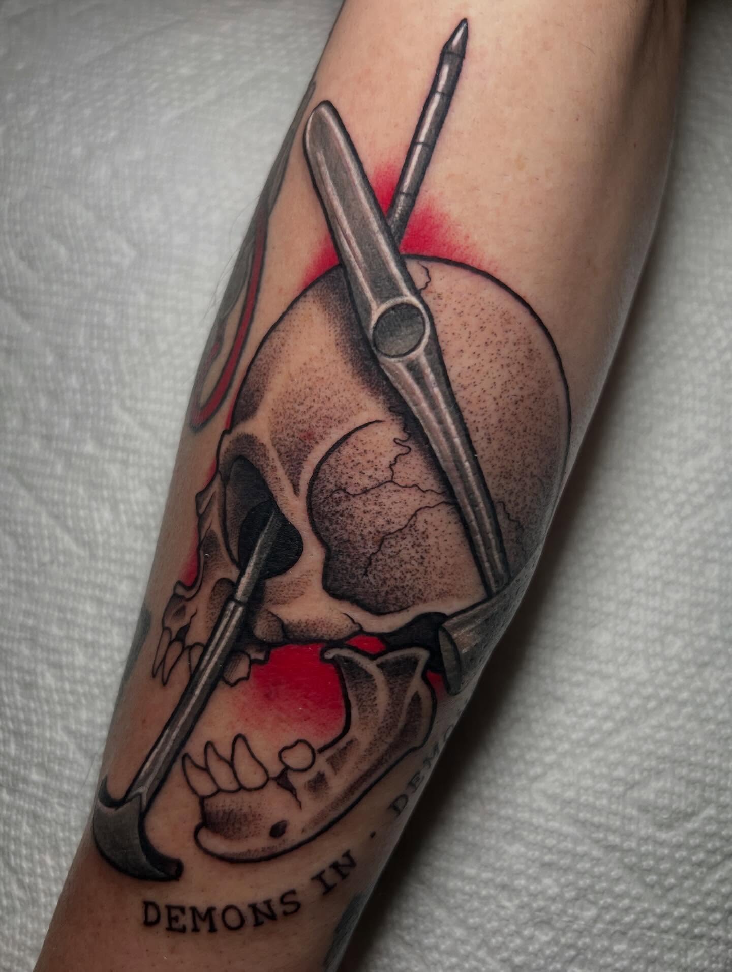 Tattoo by @katienowicki — american_traditional, dotwork