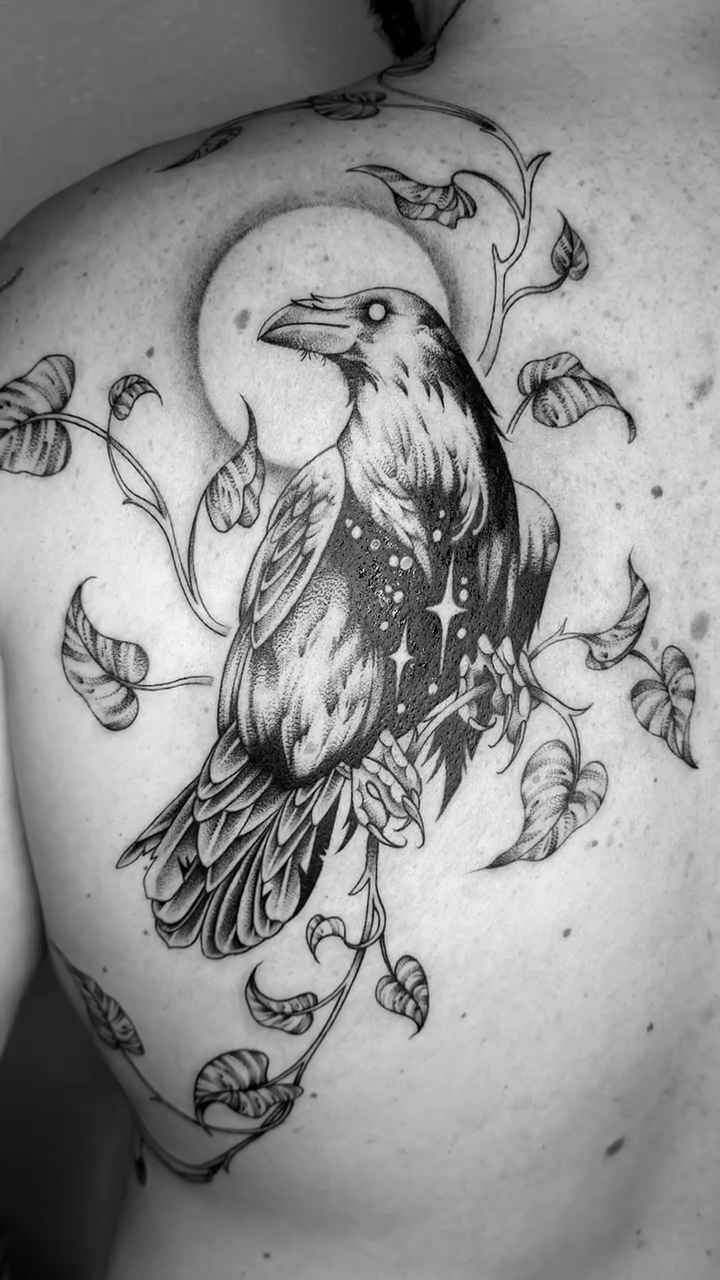 Tattoo by @witchpuke — black_and_grey, realism