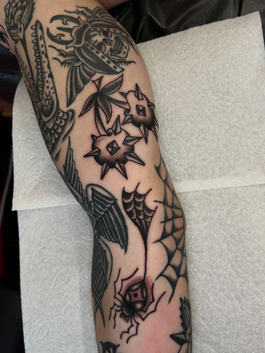 Tattoo by @gnarbunkle — american_traditional, black_and_grey