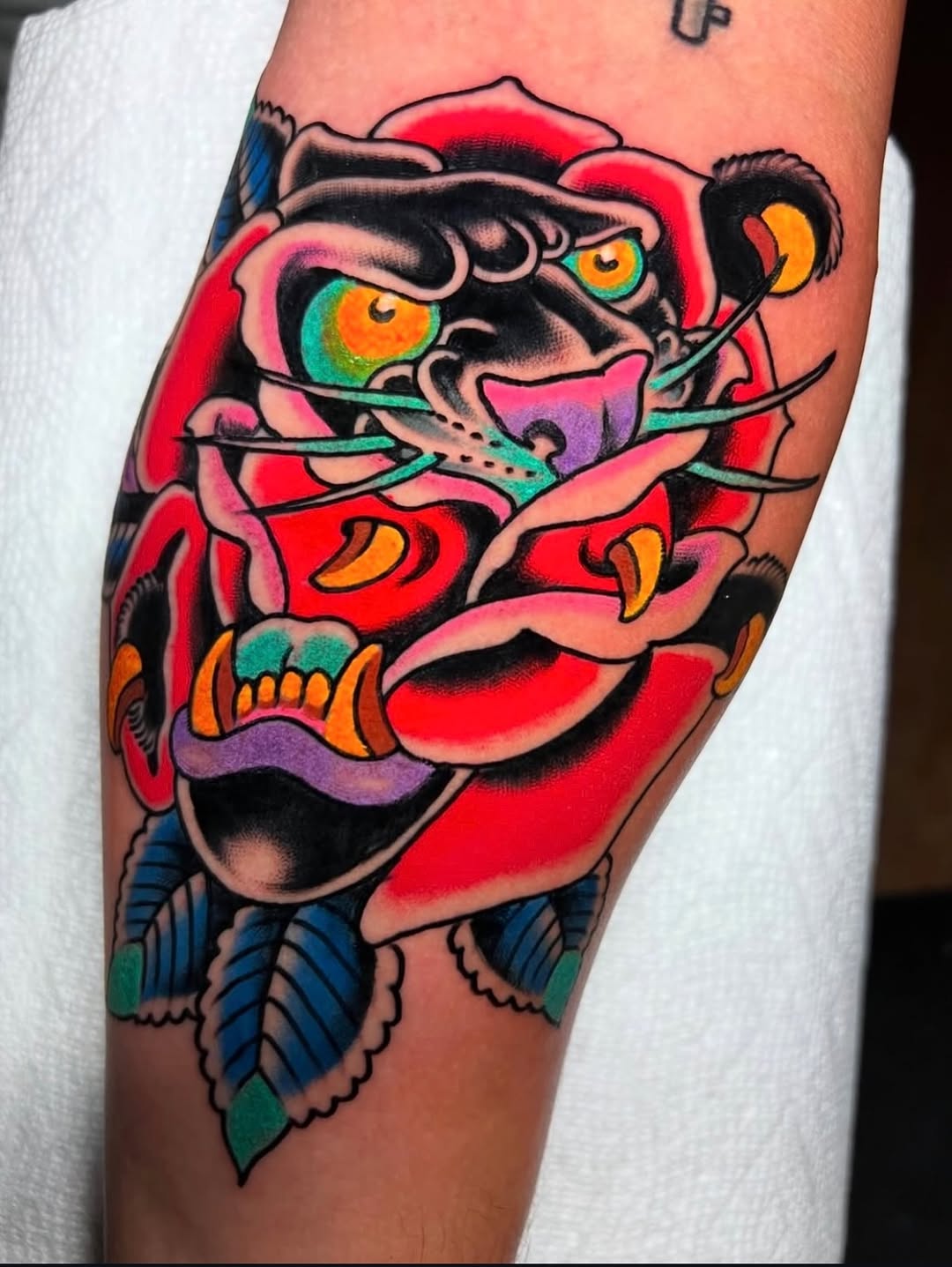 Tattoo by @tattoosbybarron — american_traditional, neo_traditional