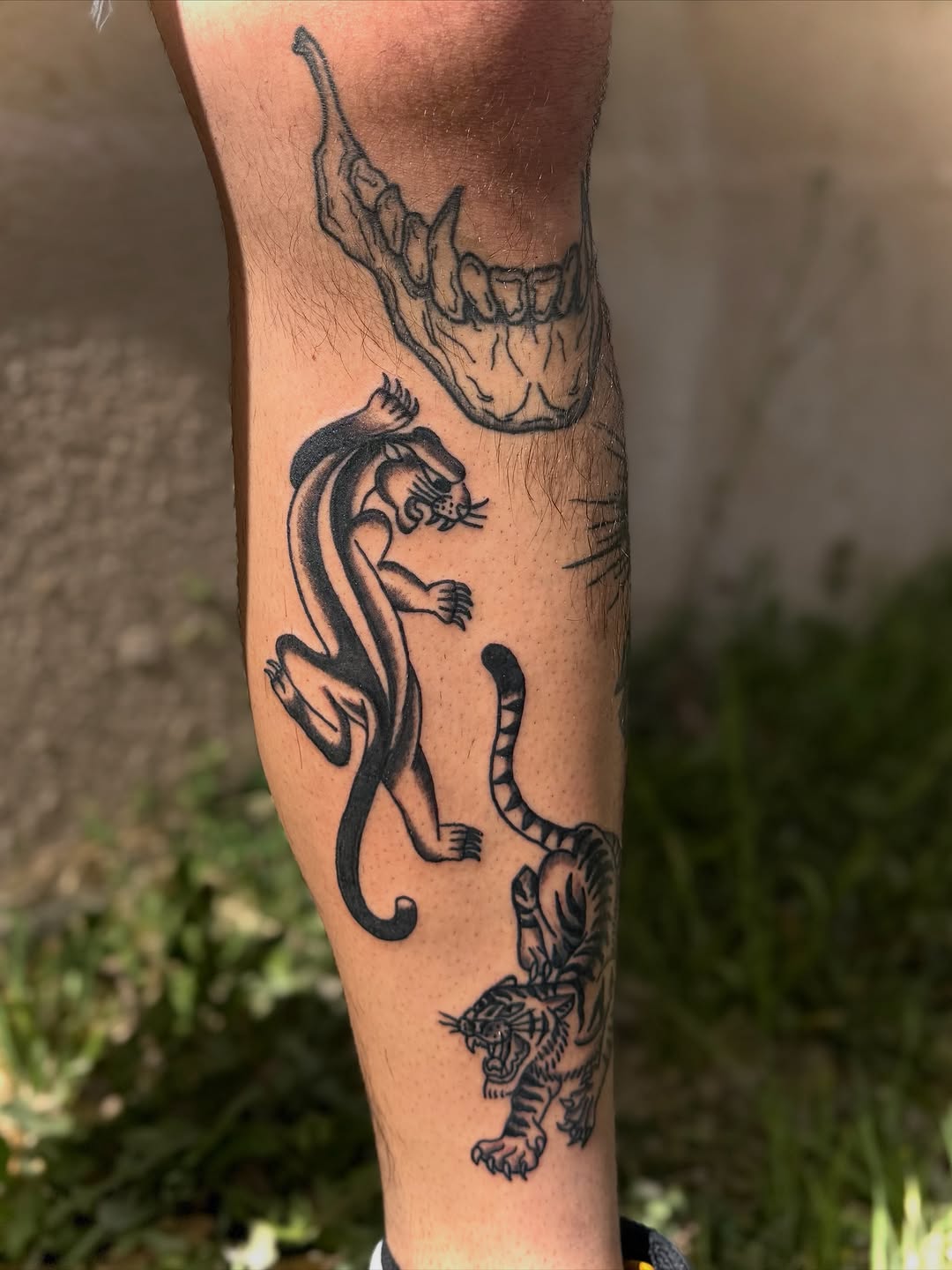 Tigers realism tattoo on the forearm by Jocelyne ♡