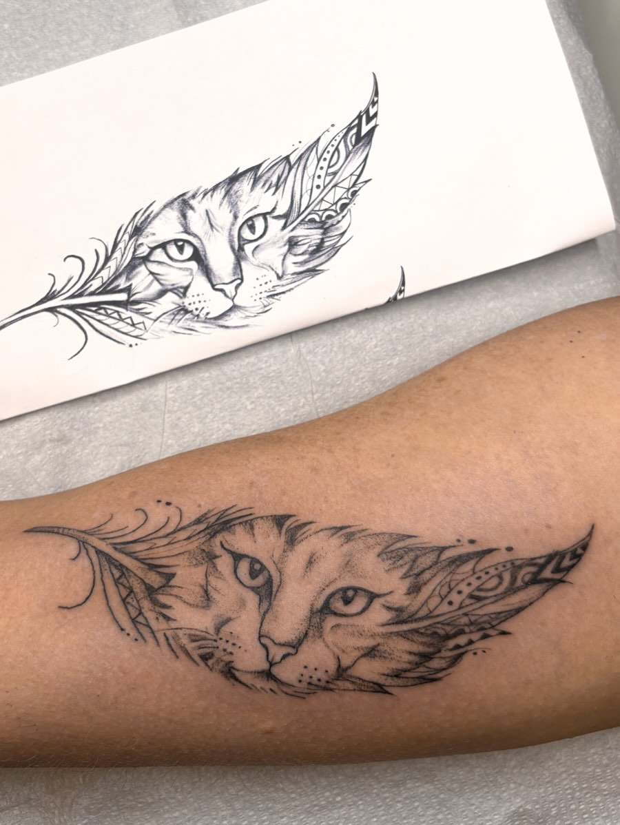 Tattoo by @kelseydzintars — black_and_grey, realism