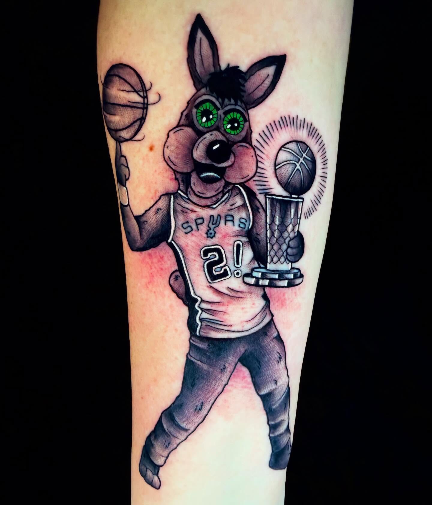 Foxy character realism tattoo on the forearm by Trenton Helms