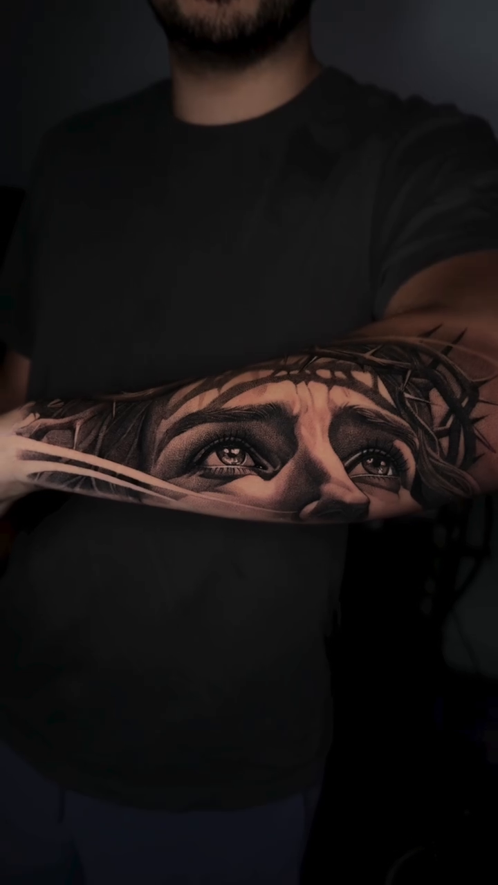 Tattoo by @_escobart — realism, black_and_grey