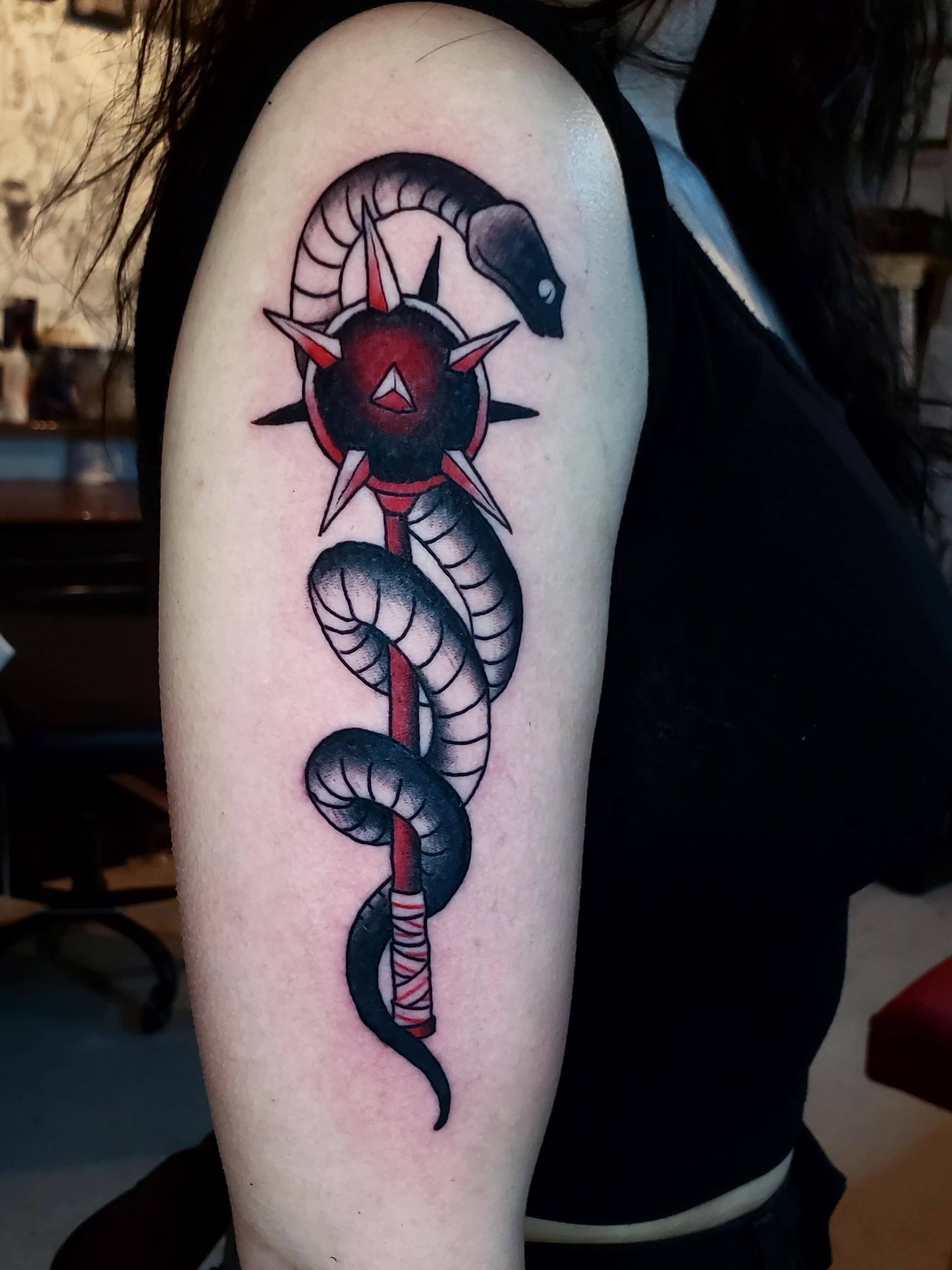 Tattoo by @the.sprouler โ american_traditional, geometric