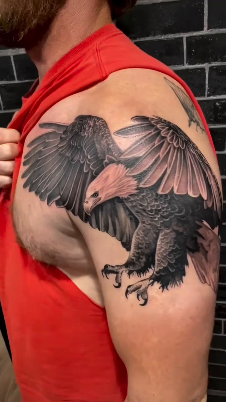 Tattoo by @elijahforstertattoos — realism, black_and_grey