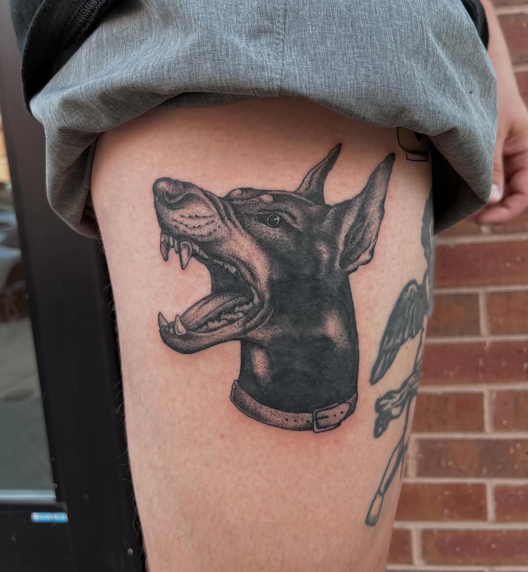 Tattoo by @goatnap — black_and_grey, realism