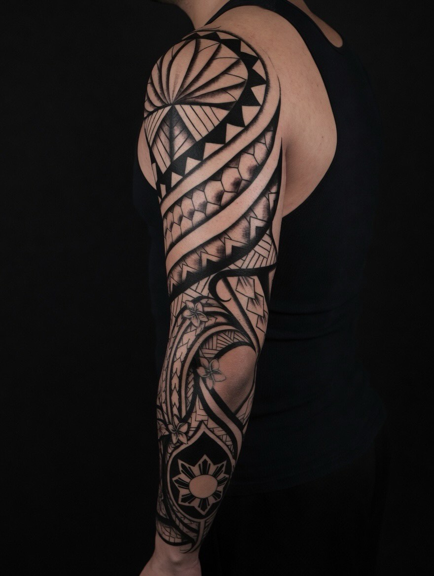 Tattoo by @rickysbangerink โ tribal, blackwork