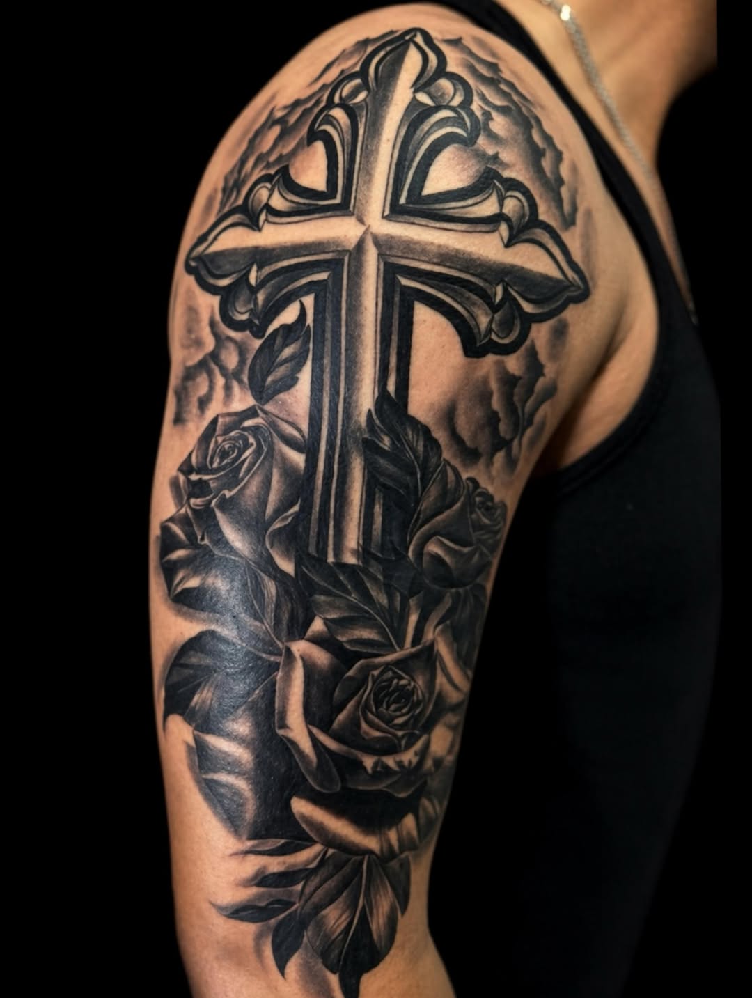 Tattoo by @rickysbangerink โ black_and_grey, realism
