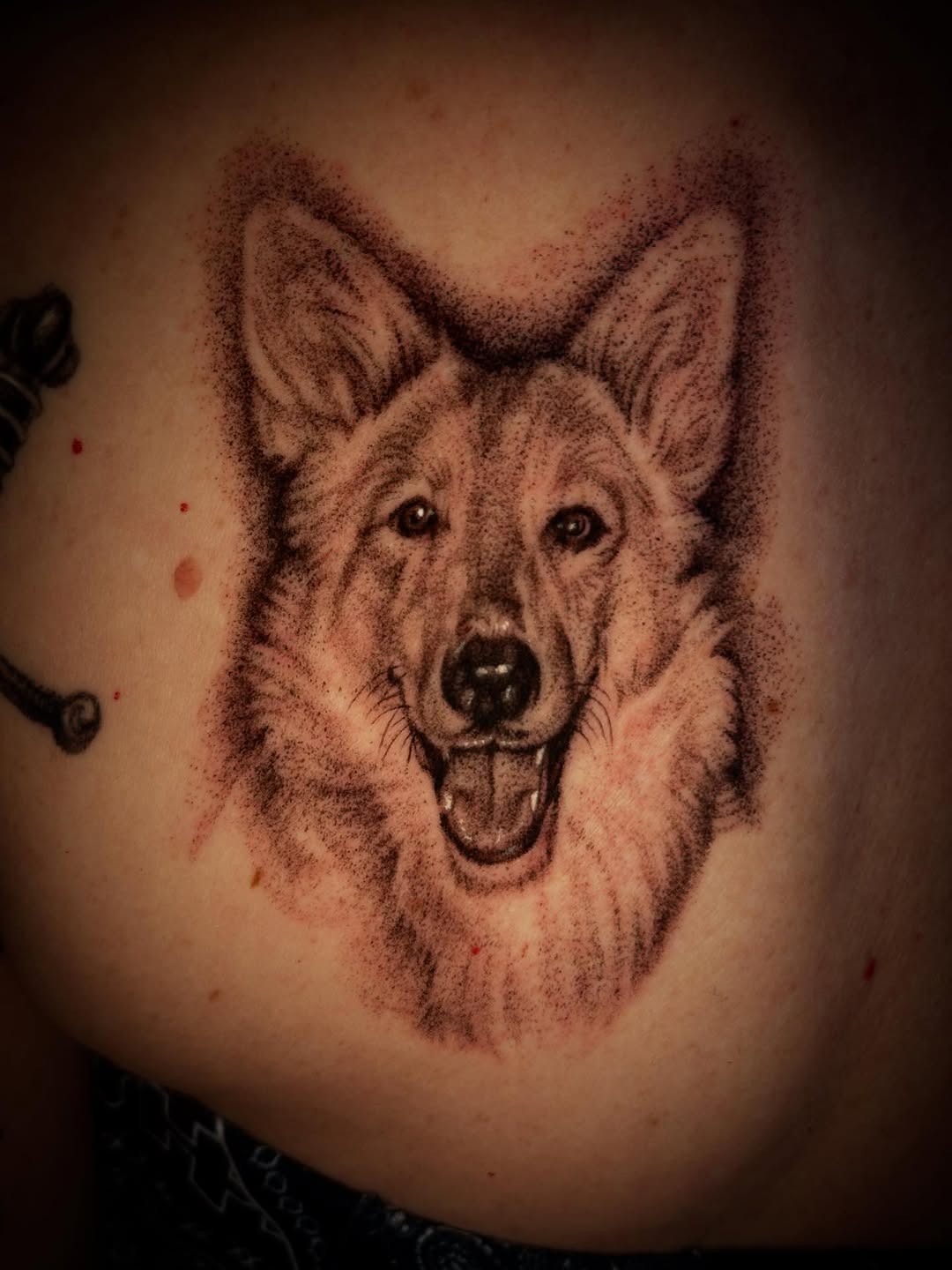 Tattoo by @mriverotattoos — dotwork, realism