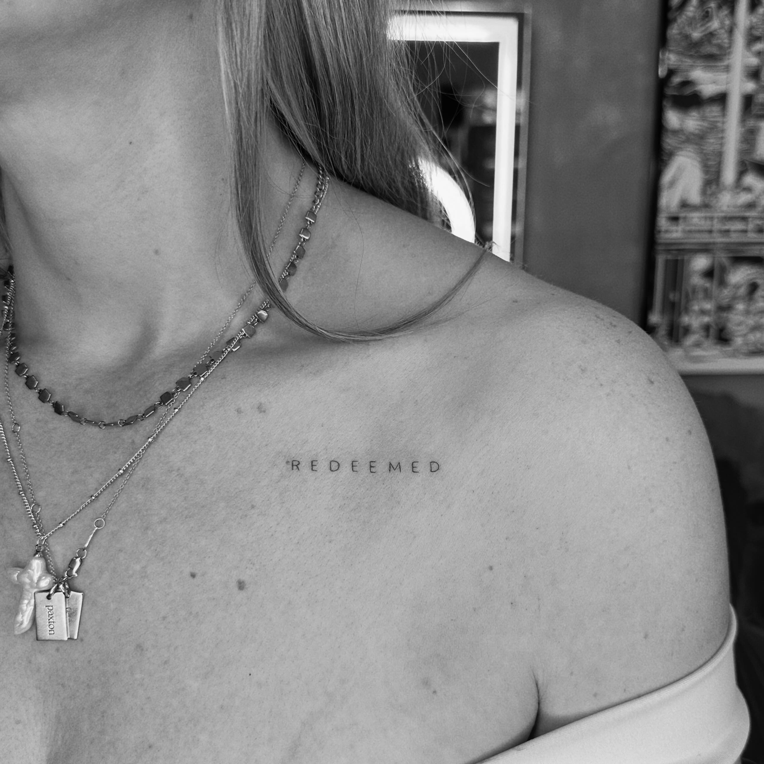 Tattoo by @livlaughtats — lettering_script