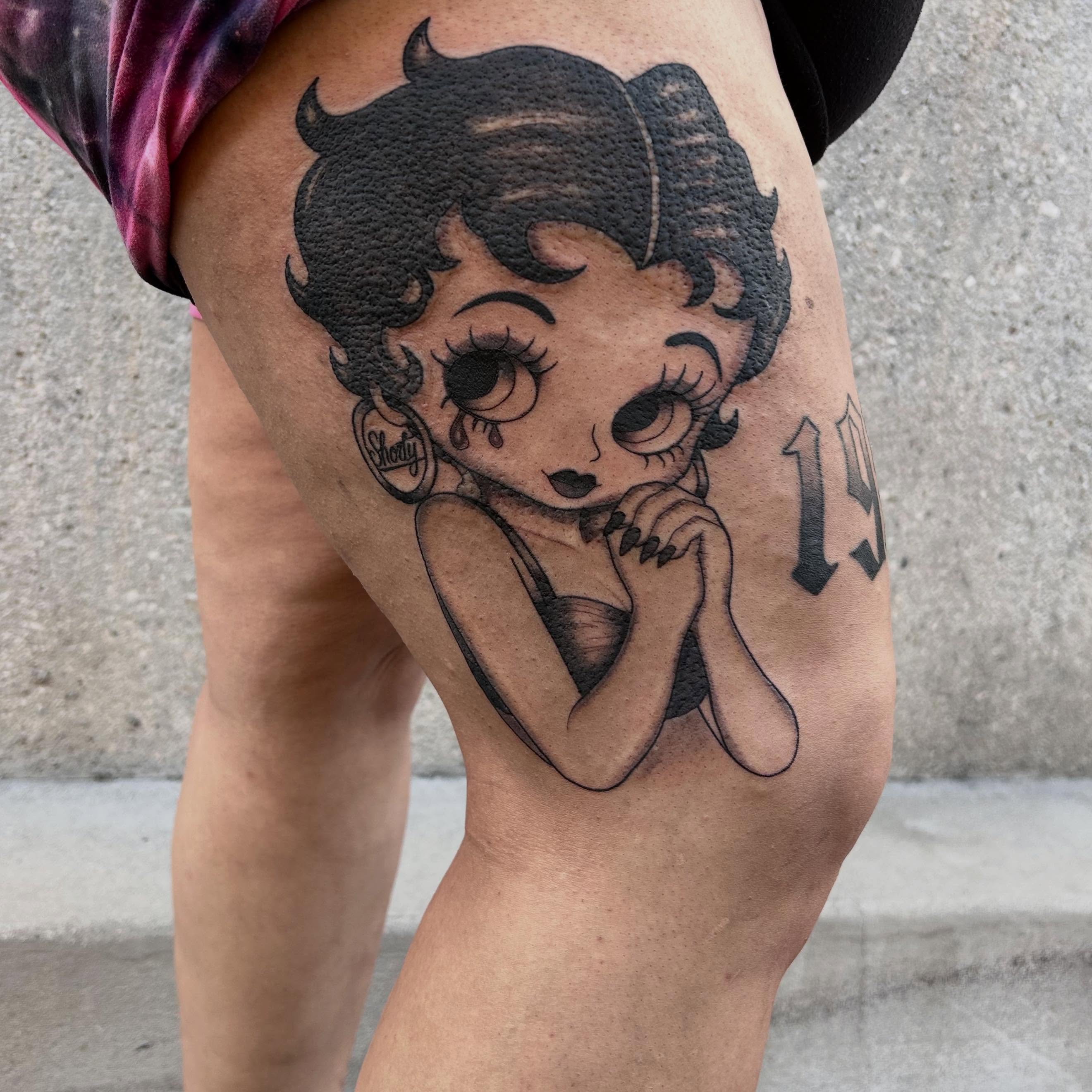 Tattoo by @birdytattoos_ — black_and_grey